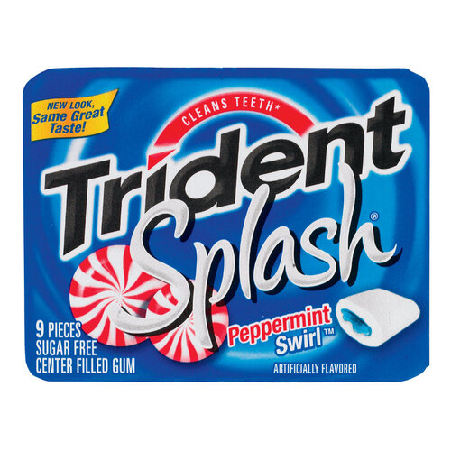 Trident 6712600 Chewing Gum Splash Sugar Free Peppermint Swirl