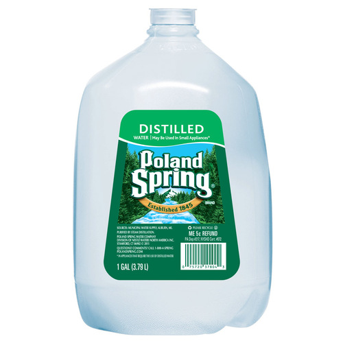 Bottled Water Poland Spring Distilled 1 gal - pack of 6