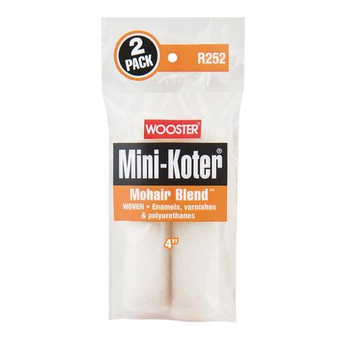 Paint Roller Cover Mini-Koter Mohair Blend 4" W Mini White Pair