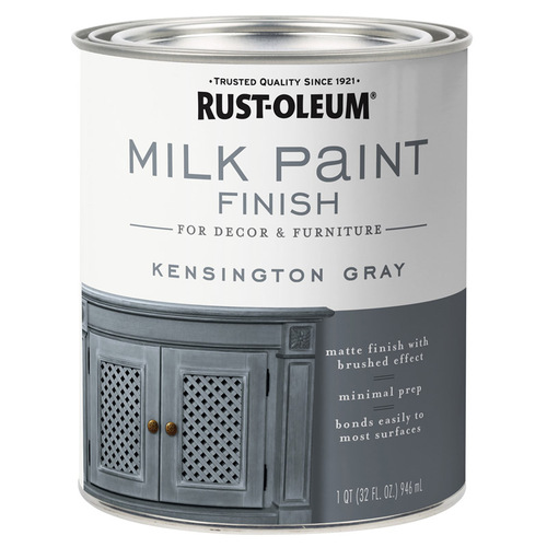 Milk Paint Matte Kensington Gray Water-Based Acrylic 1 qt Kensington Gray