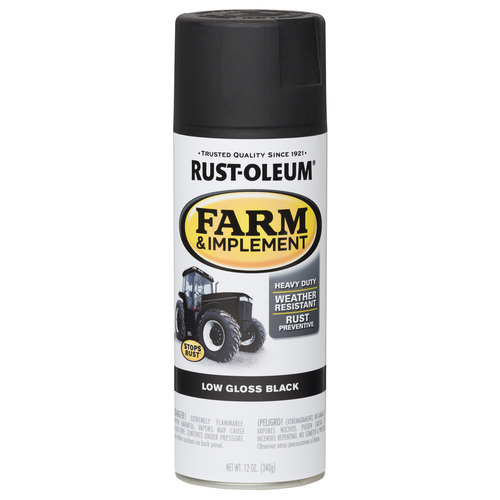 Farm & Implement Specialty Indoor and Outdoor Low Gloss Black 12 oz Black