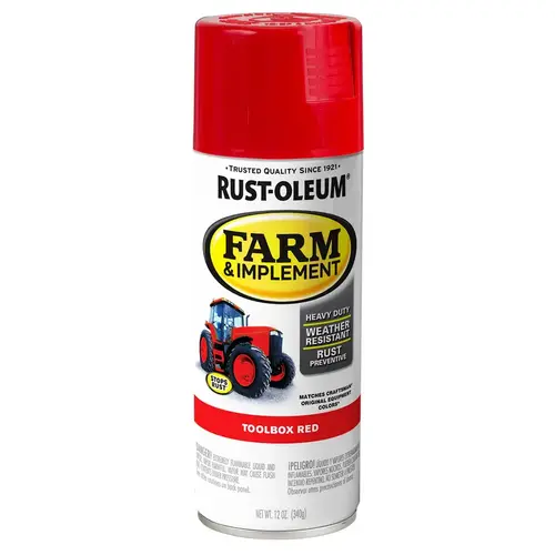 Rust Prevention Paint Farm & Implement Indoor and Outdoor Gloss Toolbox Red Oil-Based Enamel Rust Prevention Pa Toolbox Red