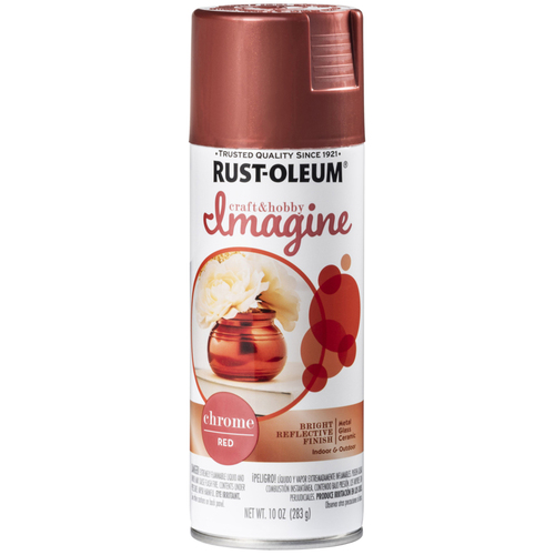 RustOleum 353332 Spray Paint Imagine Smooth Chrome Red 10 oz Chrome Red