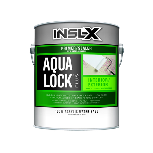 Insl-X AQ0420099-01 Primer and Sealer Aqua Lock Plus Black Flat Water-Based Acrylic 1 gal Black