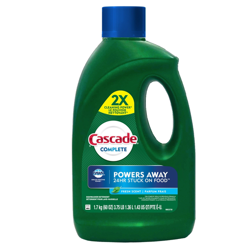 CASCADE 53986-XCP6 Dishwasher Detergent Complete Fresh Scent Gel 60 oz - pack of 6
