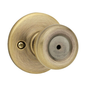 Kwikset 93001-869 Privacy Knob Tylo Antique Brass Right or Left Handed Antique Brass