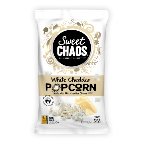 Sweet Chaos 300622-XCP12 Popcorn White Cheddar 6 oz Bagged - pack of 12