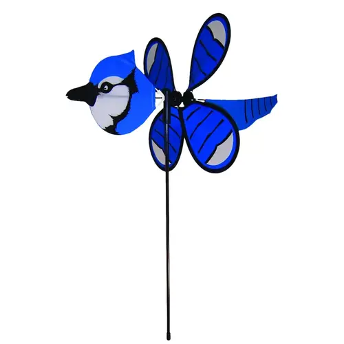 In The Breeze 2818 Garden Stake Spinner Blue Polyester 23" H Jay Baby Blue