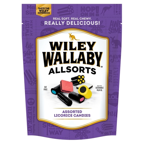 Wiley Wallaby 0-22224-21123-9 Licorice Australian Style Allsorts Assorted Gourmet 8 oz