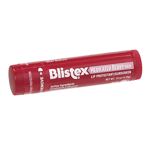 Blistex 81269 Medicated Lip Balm Berry/Mint Scent 0.15 oz