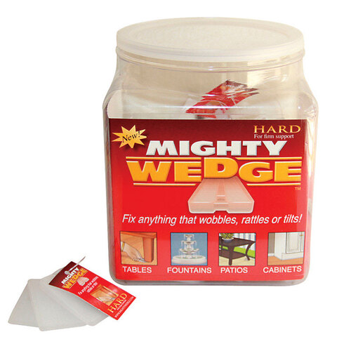 Hard Wedges Household Clear - pack of 36