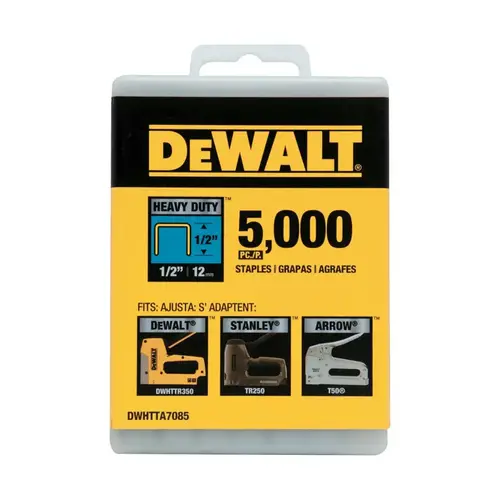 DEWALT DWHTTA7085 Heavy Duty Staples 1/2" L Narrow Crown Gray