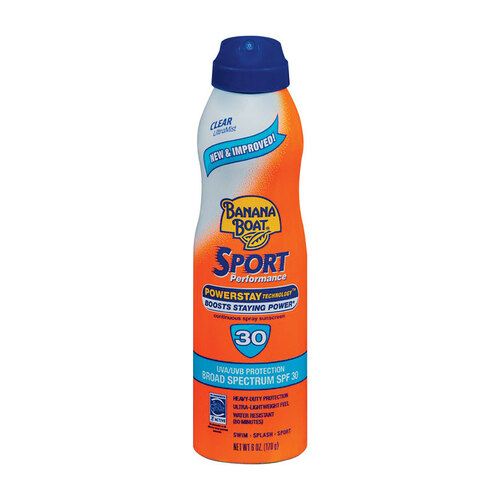 BANANA BOAT 03178-XCP12 Continuous Spray Sunscreen Sport Performance 6 oz - pack of 12