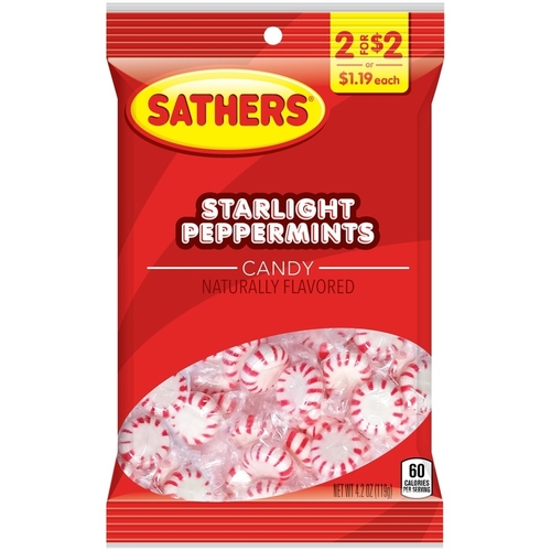 Sathers 06766 Hard Candy Brach's Starlight Peppermints 4.2 oz