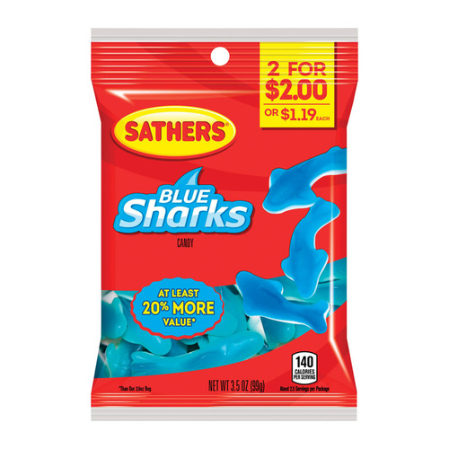 Gummy Mini Blue Sharks – Sweet Treats The Candy Jar