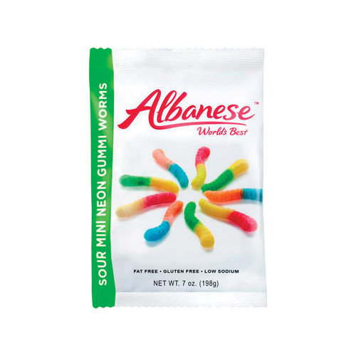 Albanese 53353 Sour Gummie Candy Fruit Flavors 7 oz