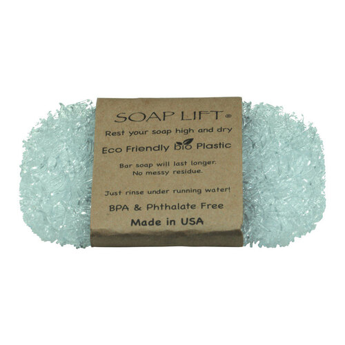 Soap Lift SL01CRY Bar Soap Saver Blue Plastic Blue