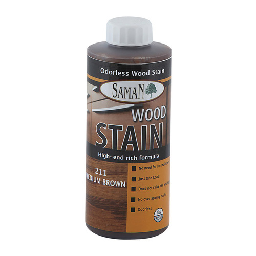 Wood Stain Semi-Transparent Medium Brown Water-Based 12 oz Medium Brown