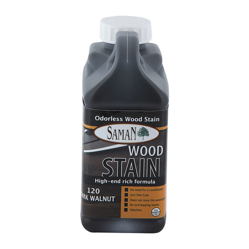 Saman 5950554 Wood Stain Semi-Transparent Dark Walnut Water-Based 32 oz Dark Walnut