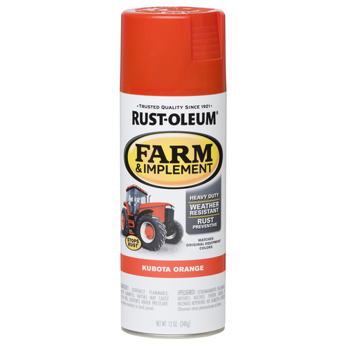 Farm & Implement Specialty Indoor and Outdoor Gloss Kubota Orange 12 oz Kubota Orange