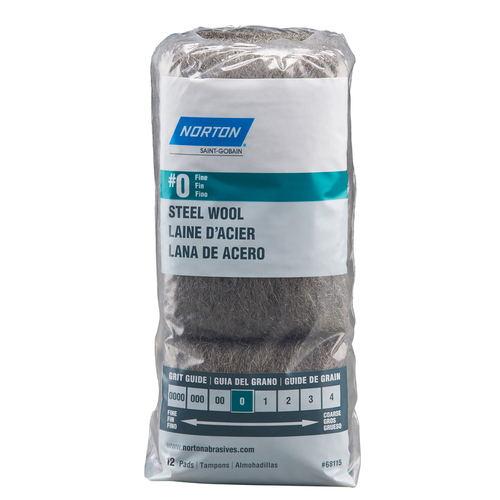 076607 Abrasive Wool, 2-1/2 in L, 4 in W, 0 Grit, Fine