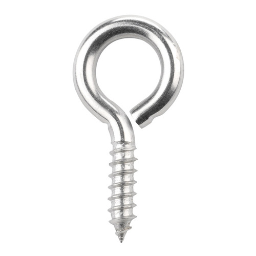 Screw Eye 3/8" D X 2-7/8" L Polished Stainless Steel 250 lb. cap. Polished