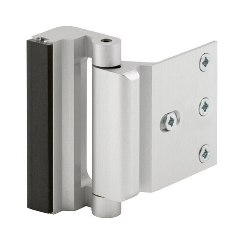 Blocker Entry Door Stop, 2-3/16 in L, 1-3/8 in W, Aluminum, Anodized Satin Nickel