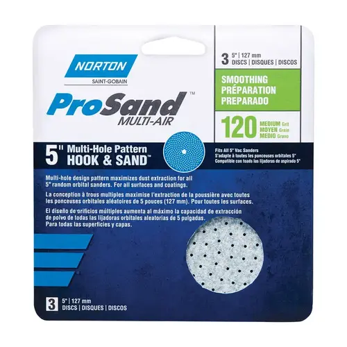 Sanding Disc ProSand 5" Ceramic Alumina Hook and Loop A975 120 Grit Medium