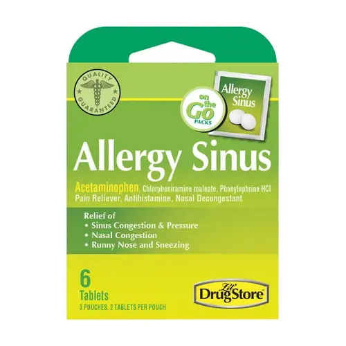 Lil Drug Store 97273-XCP6 Allergy Sinus Relief 6 ct - pack of 6