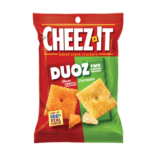 Cheez-It 554735 Crackers Duoz Sharp Cheddar/Parmesan 4.75 oz Pegged