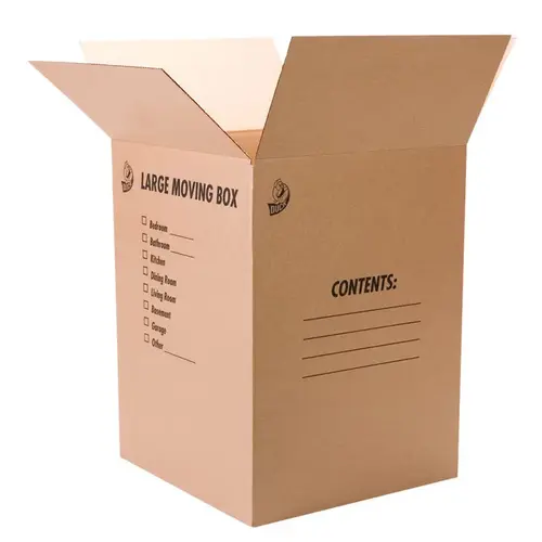 Moving Box Brand Kraft 24" H X 18" W X 18" L Cardboard Brown