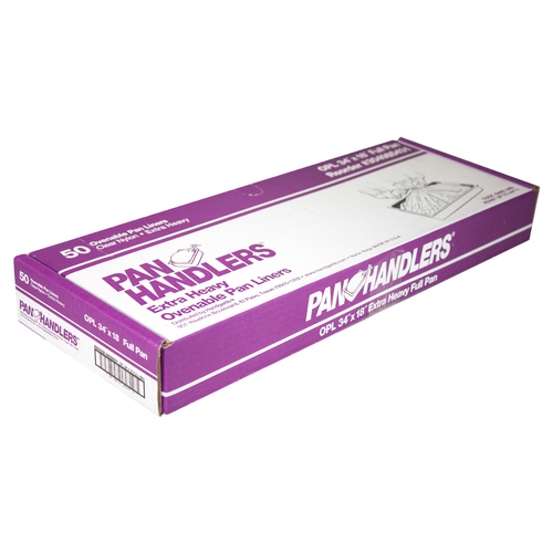 PANHANDLERS 304985431 PAN LINER OVENABLE 34X18 FLAT PACK CLEAR