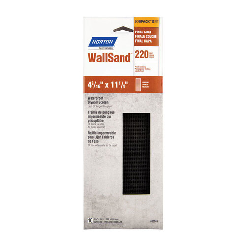 Drywall Sanding Screen WallSand 11-1/4" L X 4-3/16" W 220 Grit Silicon Carbide