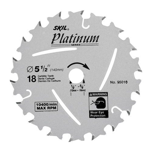 SKIL 95010 Circular Saw Blade 5-1/2" D X 5/8" Platinum Series Carbide Tipped 18 teeth