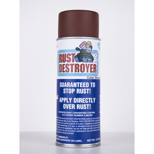 Rust Destroyer 73013RD Rust Prevention Paint No Indoor and Outdoor Matte Red Oil-Based Alkyd-Based 13 oz Red