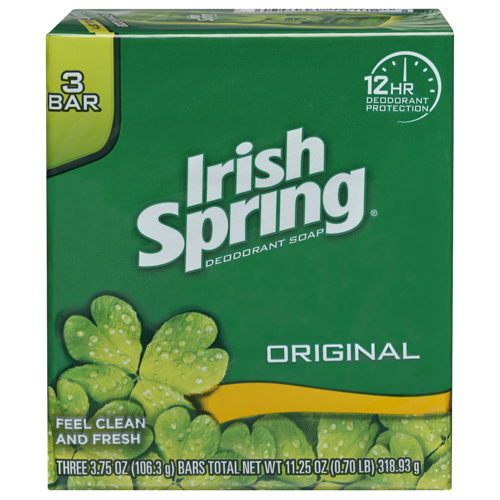 IRISH SPRING 114177 BAR SOAP ORIGINAL 3 BAR