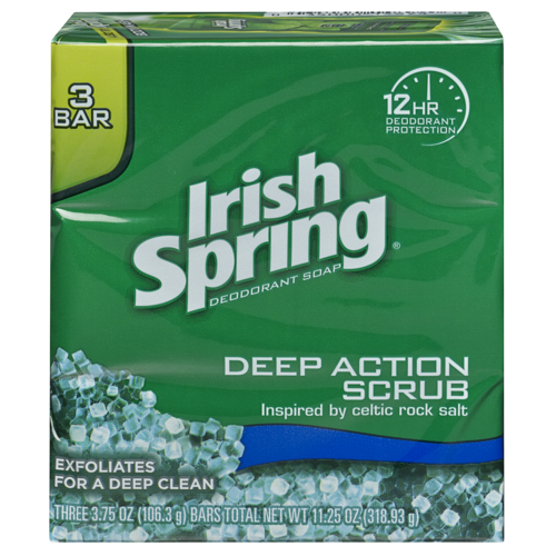 IRISH SPRING 114186 BAR SOAP DEEP CLEANSING ACTION
