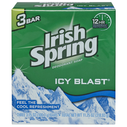 IRISH SPRING 114184 BAR SOAP ICY BLAST 3 BAR