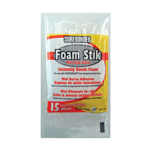 Surebonder FM-15 Glue Sticks Foam Stik .27" D X 4" L All Purpose White White