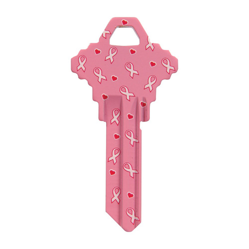 Universal Key Blank Breast Cancer Awareness Pink Breast Cancer Ribbon House/Office Single