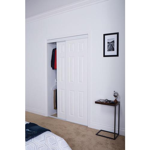 Erias BY0106BWWTE0480 Closet Bypass Door 80.5" H X 48" W Wood White