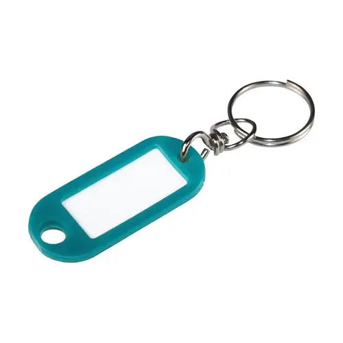 Key Ring Metal/Plastic Assorted Labeling/ID Assorte - 2 per pack x5 packs