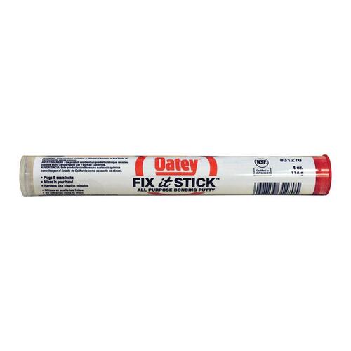Oatey 31270 Fix-It Stick Series Epoxy Putty, Solid, Beige/White, 4 oz
