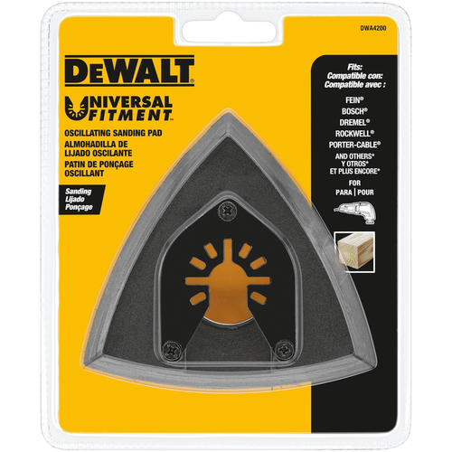 Oscillating Sanding Pad Universal Fitment 3-1/4" L Triangular Black