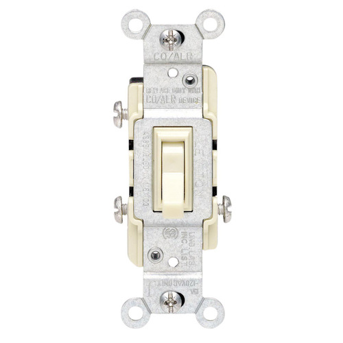 Leviton 02653-02I Switch CO/ALR 15 amps Toggle Ivory Ivory