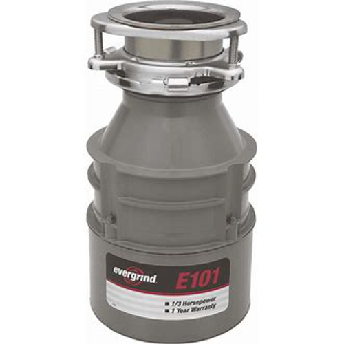 Evergrind E101 Garbage Disposal 1/3 HP Intermittent Feed Gray