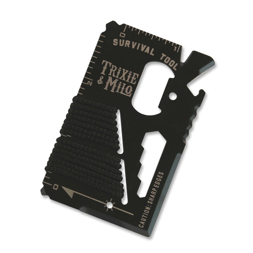 Trixie & Milo TOOL-SURVL Wallet Multi-Tool Survival Black