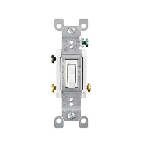 Leviton 3201852 AC Quiet Switch 15 amps Three Pole 3Way Toggle White White