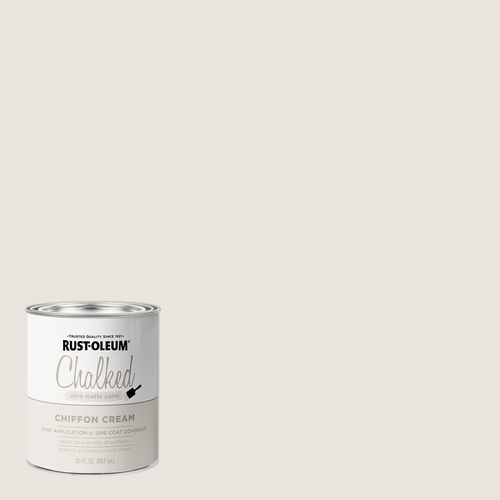 RustOleum 329598XCP2 Chalk Paint Chalked Ultra Matte Chiffon Cream