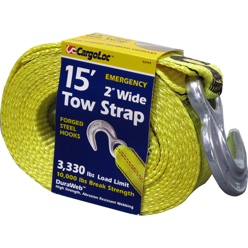 Tow Strap 2" W X 15 ft. L Yellow 3333 lb Yellow